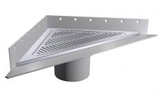 PURUS Corner gulvaflb, sampak 110 mm lodret med vandls