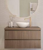 Sanibell Proline 80 møbelsæt m/bordplade og bowlevask - Terra eg