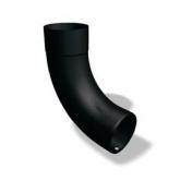 Prefa bøjning 80 mm sort aluminium 85 grader Prefa bøjning 80 mm sort aluminium 85 grader