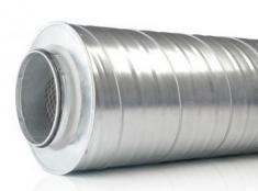 Lindab lyddæmper SLU Ø100 x 600 mm 50 mm isolering