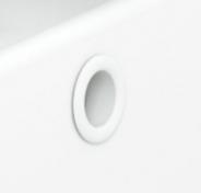 Dansani overløbsroset til porcelænsvask - Hvid mat Dansani overløbsroset til porcelænsvask - Hvid mat