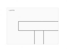 Laufen LIS betjeningsplade AW100l - Hvid