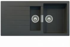 Intra Primus D 150 køkkenvask i sort komposit Intra Primus D 150 køkkenvask i sort komposit