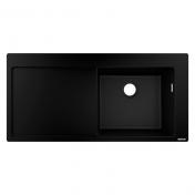 hansgrohe S514-F450 kkkenvask m/aflbsbakke - Vask til hjre - Graphite black