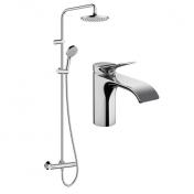 hansgrohe Vivenis & Vernis Blend komplet pakke til bad - Krom