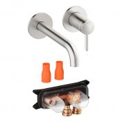 Damixa Iris komplet hndvaskarmatur til indbygning - Steel