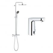Grohe Eurosmart Cosmopolitan E & Vitalio Start pakke til badevrelset