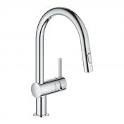 Grohe NEW Minta kkkenarmatur m/udtrk og Dual spray - Krom