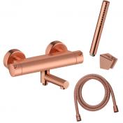 Damixa Iris komplet badekararmatur - Brstet kobber