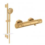 Grohe Precision komplet brusesystem m/Joy+ h�ndbruser - B�rstet Cool Sunrise