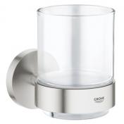 Grohe Essentials glas inkl. holder - Steel Grohe Essentials glas inkl. holder - Steel
