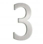 Beslagsboden postkassenummer 3 - Børstet rustfri stål