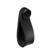 Strømberg møbelgreb i læder - Sort/sort Strømberg møbelgreb i læder - Sort/sort