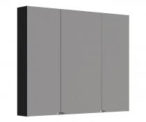 Dansani Style spejlskab 100 m/lysstyring og 3 låger - Eg noir