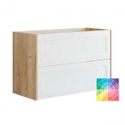 Dansani Luna Classic 100 vaskeskab m/skuffer og rammefront - Natur eg/valgfri farve