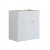 Dansani Luna vaskeskab 60x64 m/skuffer - Hvid mat/riflet