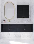 Dansani Luna Urban 160 møbelsæt m/Minore håndvask og skuffer - Sort eg