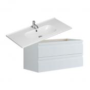 Dansani Luna Urban 100 møbelsæt m/Kantate vask og integrerede greb - Hvid mat