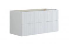 Dansani Luna vaskeskab 100x40 m/skuffer - Hvid mat/riflet