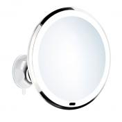 Beslagsboden Glow makeupspejl m/lys, sugekop og 7x forstørrelse - Krom