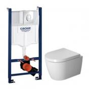 Duravit Me by Starck Compact toiletpakke inkl. sde m/softclose, Wondergliss, cisterne og krom betjening