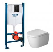 Duravit Me by Starck Compact toiletpakke inkl. sde m/softclose, Wondergliss, cisterne og sort betjening