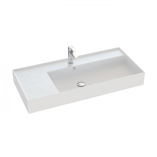 Dansani Luna Azym 101 asymmetrisk håndvask t/møbel - Højre - 1 hanehul Dansani Luna Azym 101 asymmetrisk håndvask t/møbel - Højre - 1 hanehul