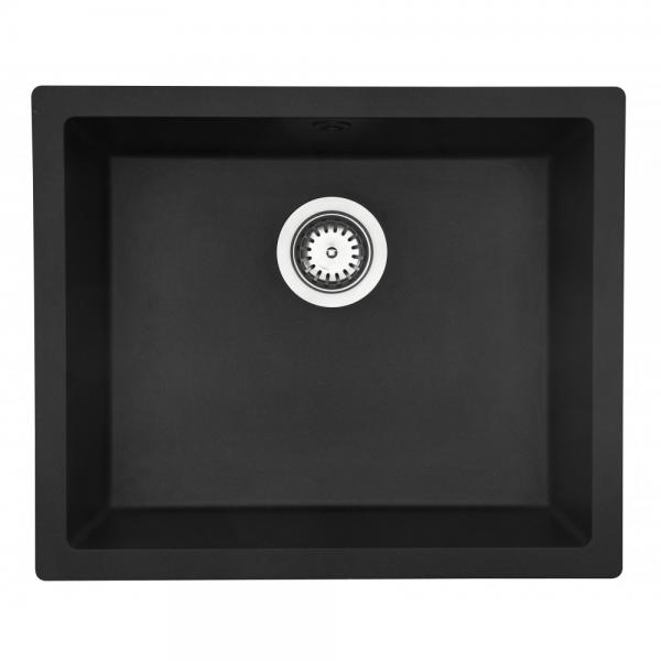 Lavabo Jupiter 600 kompositvask - Antracit-sort/krom Lavabo Jupiter 600 kompositvask - Antracit-sort/krom