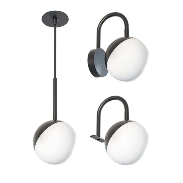 Dansani Bright lampe (3-i-1) LED Ø120mm - Mat sort Dansani Bright lampe (3-i-1) LED Ø120mm - Mat sort