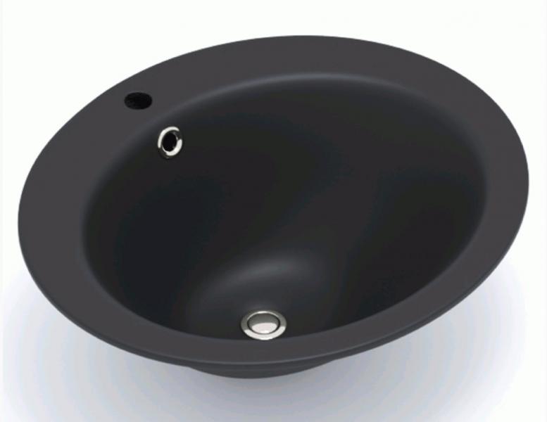 Lavabo Gino porcelænsvask t/nedfældning - Mat sort Lavabo Gino porcelænsvask t/nedfældning - Mat sort