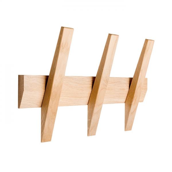 Hoigaard Tangent-3 knagerække - Eg sæbe/eg sæbe Hoigaard Tangent-3 knagerække - Eg sæbe/eg sæbe