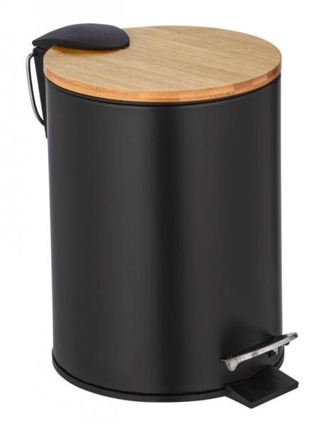 Wenko Tortona pedalspand m/soft close - Sort/bambus Wenko Tortona pedalspand m/soft close - Sort/bambus