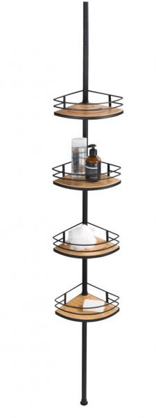 Wenko Dolcedo teleskopisk hjørnehylde til bad - Mat sort - Skruefri Wenko Dolcedo teleskopisk hjørnehylde til bad - Mat sort - Skruefri