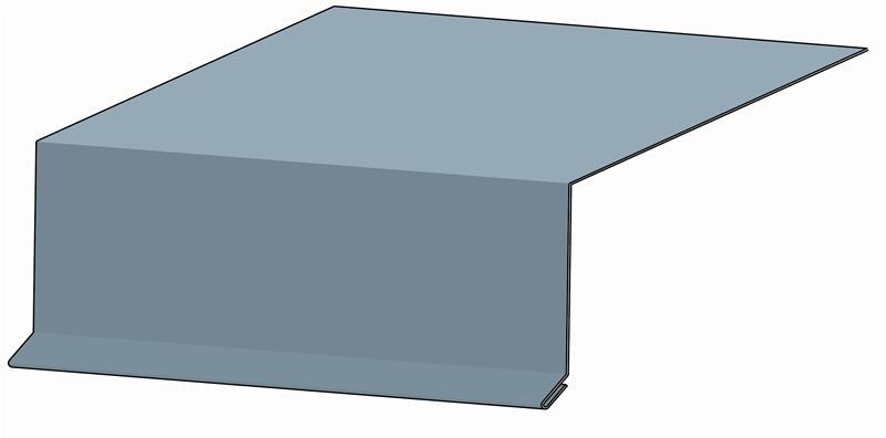 Fodblik 60 x 84 x 1000 mm Zink Nr. 12 Lgd. 1000mm Fodblik 60 x 84 x 1000 mm Zink Nr. 12 Lgd. 1000mm