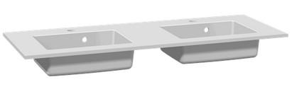 Dansani Minore 120 dobbelt møbelvask - 1 hanehul Dansani Minore 120 dobbelt møbelvask - 1 hanehul