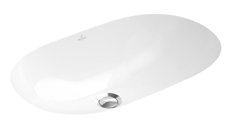 V&B O.novo 53 håndvask t/underlimning - Med overløb