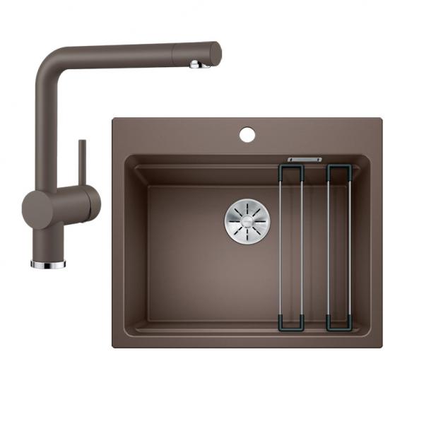 Blanco Etagon 6 køkkenvask m/Linus køkkenarmatur - Kaffe Blanco Etagon 6 køkkenvask m/Linus køkkenarmatur - Kaffe