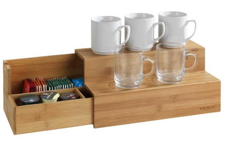 Wenko trappehylde m/skuffe til køkkenbord - Bambus Wenko trappehylde m/skuffe til køkkenbord - Bambus