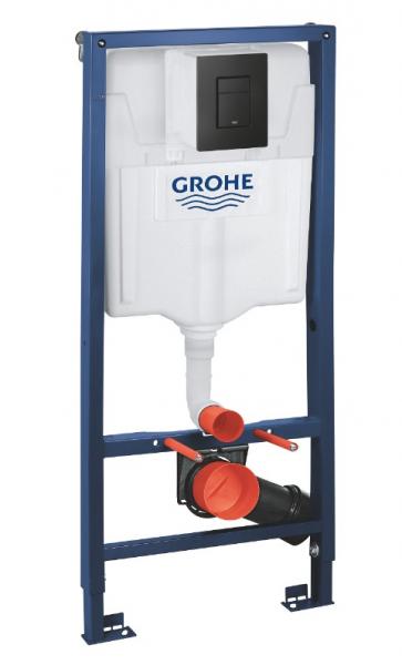 Grohe Rapid SL indbygningscisterne 113 cm inkl. Even betjeningsplade i mat sort Grohe Rapid SL indbygningscisterne 113 cm inkl. Even betjeningsplade i mat sort