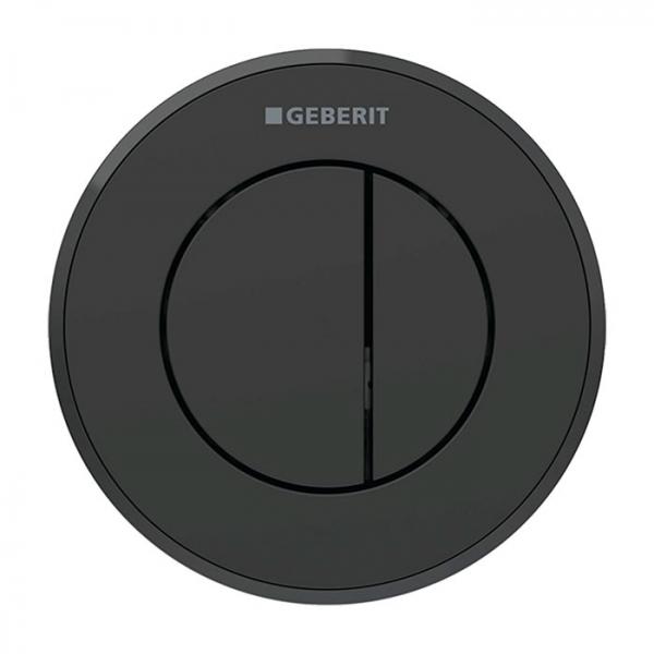 Geberit Omega 10 skyllestyring pneumatisk easy-to-clean belagt - Mat sort m/blank sort