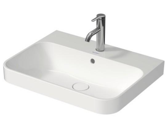 Duravit Happy D.2 Plus 60 bowlevask op til væg - 1 hanehul Duravit Happy D.2 Plus 60 bowlevask op til væg - 1 hanehul