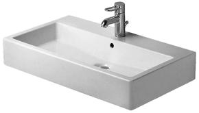 Duravit Vero 80 bowlevask op til væg - 3 hanehuller - Wondergliss Duravit Vero 80 bowlevask op til væg - 3 hanehuller - Wondergliss