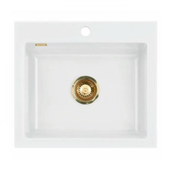 Lavabo Mera 57 porcelænskøkkenvask - Messing afløb Lavabo Mera 57 porcelænskøkkenvask - Messing afløb
