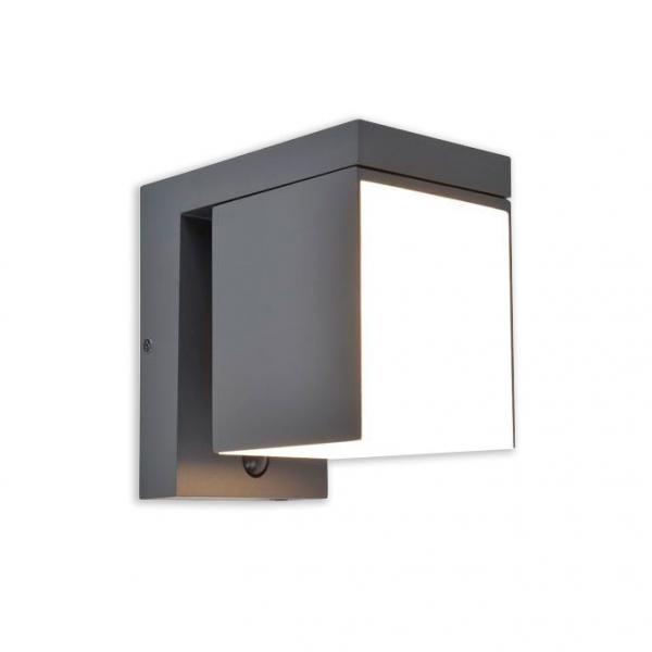 Lutec Solar Prima hybrid udendørslampe til væg m/PIR-sensor og solceller