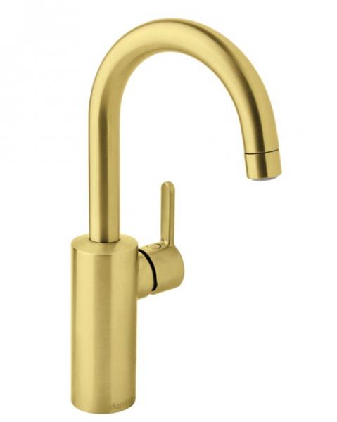 Damixa Silhouet håndvaskarmatur m/C-tud - Børstet messing Damixa Silhouet håndvaskarmatur m/C-tud - Børstet messing