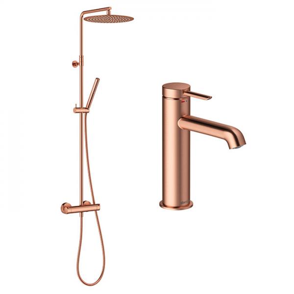 Damixa Iris komplet pakke til badeværelse - Børstet kobber