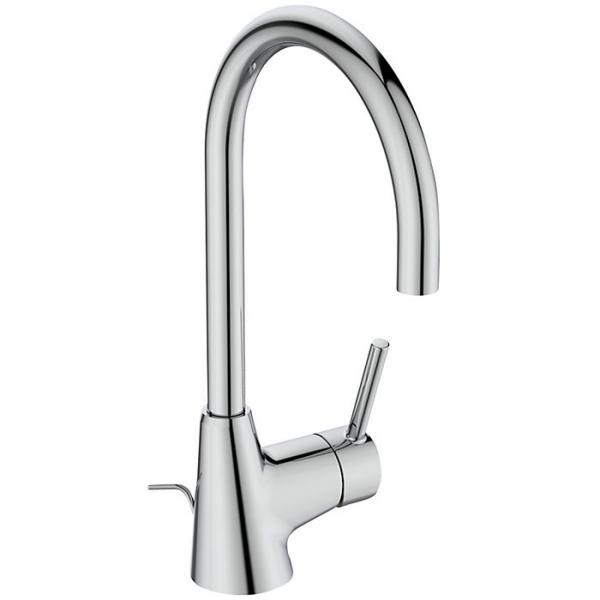 Ideal Standard Ceraline håndvaskarmatur m/C-tud og bundventil - Krom