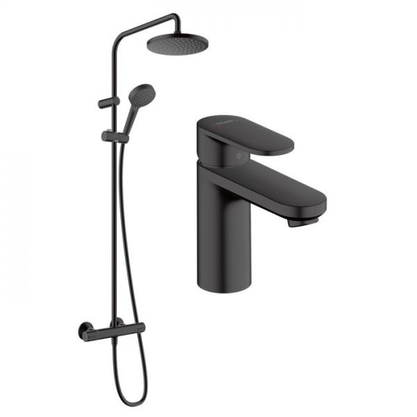 hansgrohe Vernis Blend komplet pakke til badeværelse - Mat sort hansgrohe Vernis Blend komplet pakke til badeværelse - Mat sort