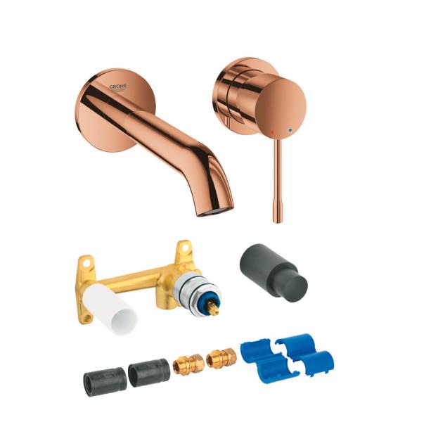 Grohe Essence New komplet armatur til indbygning i væg - Poleret warm sunset Grohe Essence New komplet armatur til indbygning i væg - Poleret warm sunset