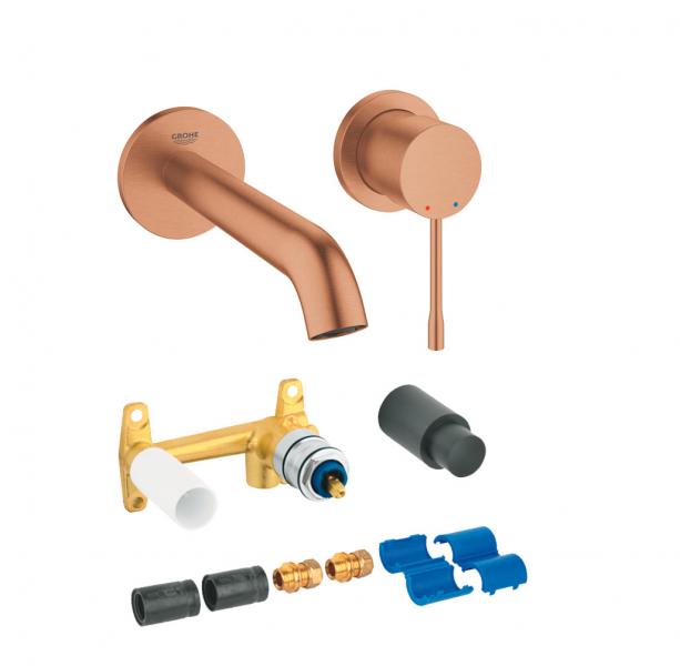 Grohe Essence New komplet armatur til indbygning i væg - Børstet warm sunset Grohe Essence New komplet armatur til indbygning i væg - Børstet warm sunset